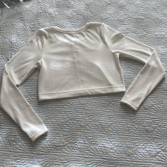 Aerie White Long Sleeve Top - Picture 6 of 11